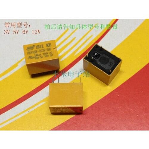 HK4100F-DC3V 5V 6V 12V-SHG 6foot 3A 250V SRS