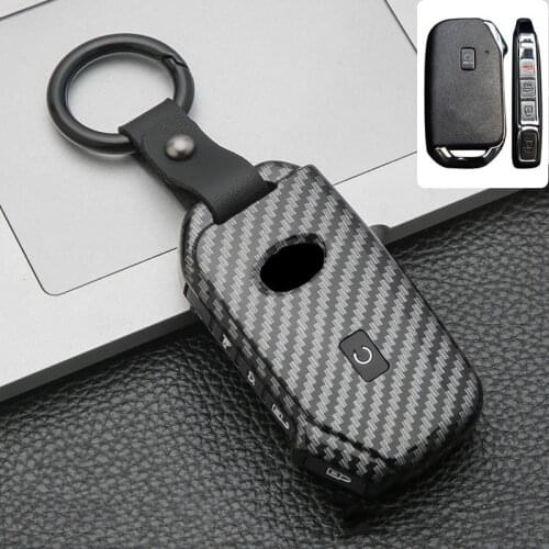 Carbon silicone Car Key Fob Shell Cover Case holder For Kia Sportage Ceed Sorento Cerato Forte 2017 2018 2019
