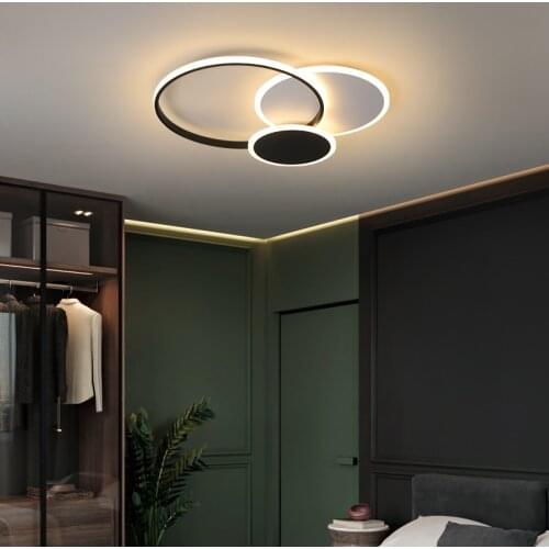 Nordic style ring LED bedroom ceiling lamp living room lighting lamp study room dimming lamp childrens room spotlight