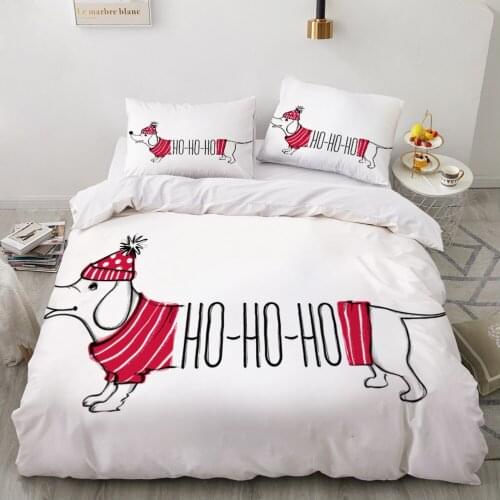 Cartoon Bedding Set for kids baby Bed linen set for home duvet cover pillowcase family sets Euro 200*220 Christmas dog