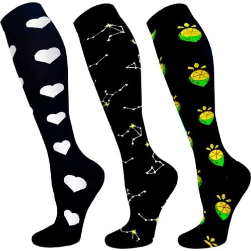 56 Style Compression Stocking Cute Animal Running Sport Socks Varicose Veins Blood Circulation Pressure Edema Compression Socks