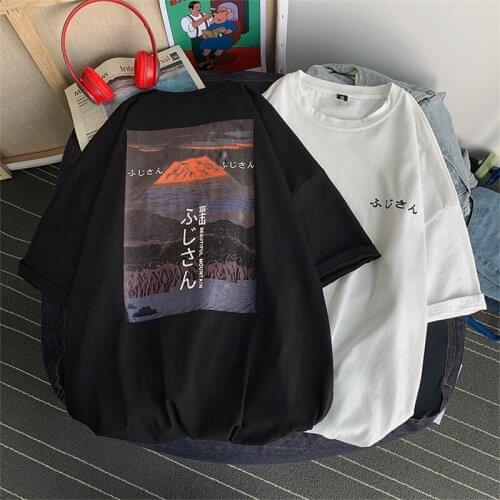 Summer Short-sleeved All-match T-shirt Male Korean Version of Loose Ins Half-sleeved T-shirt Summer Plus Size Woman Tshirts