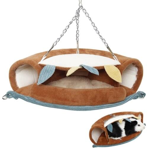 Small Pet Warm Tunnel Hammock Hanging Bed Ferret Rat Hamster Bird Squirrel Shed Cave Hut Hanging Cage Pet Birds Parrot Supplies