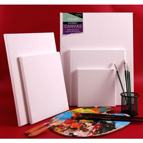 6pcs/Pack Blank Cotton Stretched Oil Canvas Panel Board Set Wooden Frame Primed For Acrylic Paints DIY Artist Painting Canvas