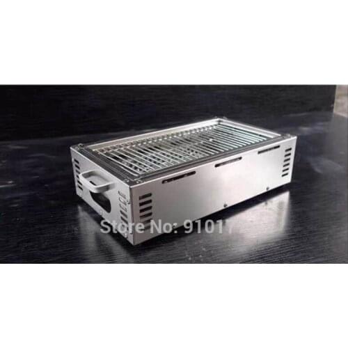 Small stainless steel charcoal bbq grills heat preservation stove commercial mutton barbecue oven table barbecue box 135
