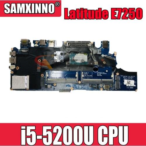 Original Laptop motherboard For DELL Latitude E7250 SR23Y i5-5200U CPU CN-02YX3C 02YX3C LA-A971P Mainboard perfect work