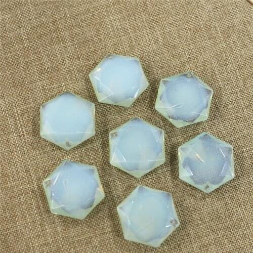 Natural Stone Lapis Lazuli Necklace Pendant Star of David Pattern Pendant Natural Stone Hexagonal Cross Section DIY Production