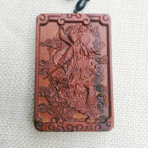 Taoist token pendant, lightning jujube wood, nine days Xuannv card, relief, nine days Xuannv pendant, pendant