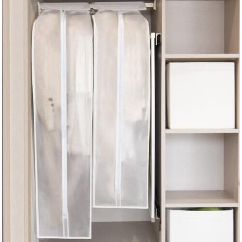 Simple Large Capacity Transparent Coat Hanging Bag Washable Clothing Dustproof Cover for Suit Dress Home Storage