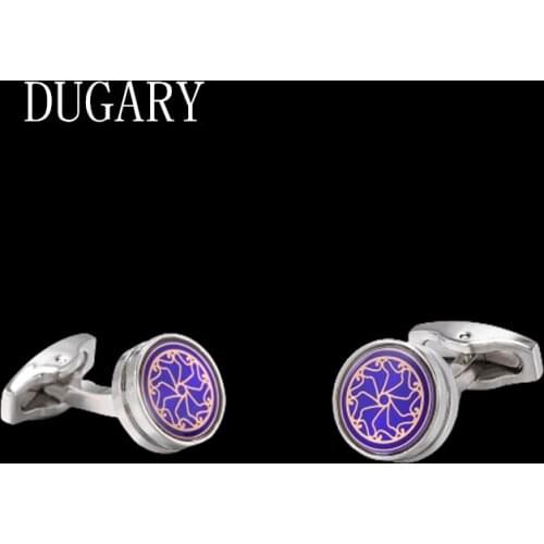 DUGARY Luxury shirt cufflinks for mens Brand cuff buttons cuff links High Quality round wedding abotoaduras Jewelry gemelos