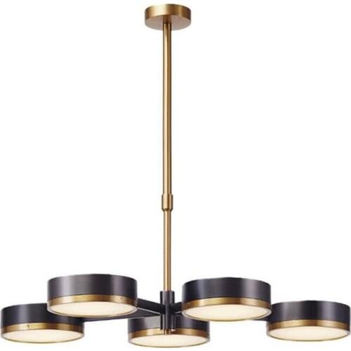 Modern postmodern simple personality designer living room dining room bedroom model room creative metal chandelier lighting lamp