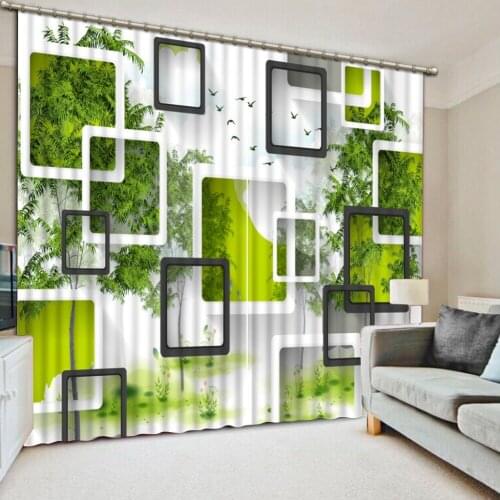 Modern curtains Window Blackout Luxury 3D Curtains set For Bed room Living room Office Hotel Home