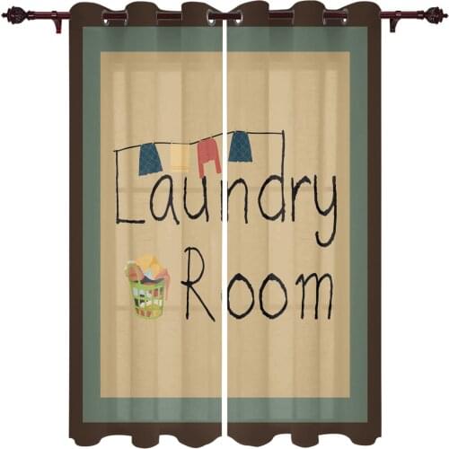 Modern Curtains Laundry Room Clothes Drying Baby Room Bedroom Creative Curtains Kitchen Living Room Terrace Valance Curtains