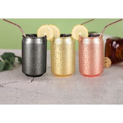 QUEENBAR Stainless Steel 400ML Coke Cup Coffee Juice Tea Tumbler Mug Beer Mug Whiskey Creative Cold Drink Bar Cocktail Cup