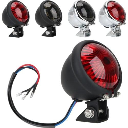 Cafe Racer Style Stop Tail Light Adjustable Motorcycles Motorbike Brake Rear Lamp Taillight Red 12V LED for Chopper Bobber