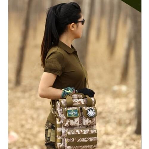 Molle Tactical military small nylon Camouflage Messenger packet Camping handbag outdoor sports Cycling hiking Shoulder bag