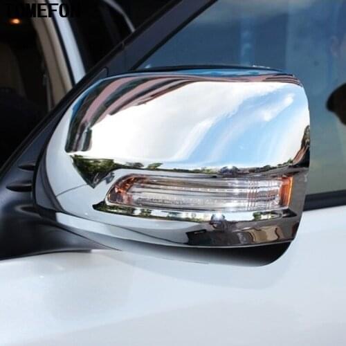 TOMEFON For Toyota Prado FJ150 FJ 150 2010 2011 2012 2013 2014 ABS Chrome Side Door Rearview Mirror Cover Car Accessories 2pcs