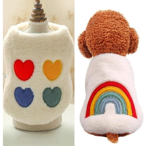Cozy Attractive Small Pet Coat Clothes Lightweight Pet Sweater Colorful Cartoon Design Pet Accessories