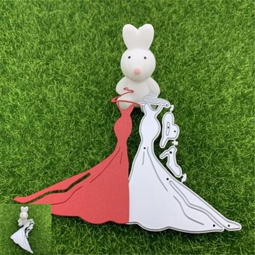 Dressing tips Evening dresses, dresses, hats, high heels, hand-embossed DIY album scrapbook decoration, metal embossed stencil