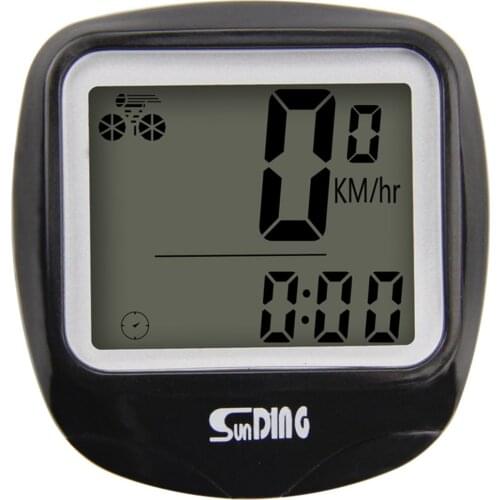 SUNDING Bike Computer Speedometer Wired Waterproof Bicycle Odometer Cycle Computer Multi-Function LCD Back-Light Display