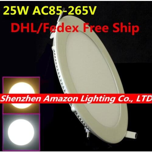 25Watt Recessed LED Ceiling Light Ultra thin LED Panel Light High lumens 85-265V Warm White/White/Cold Whit LED indoor Lighting