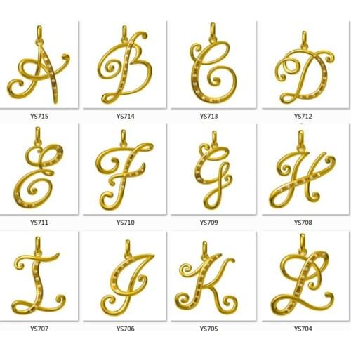 High Wax Contained Castable Resins Ready for Casting molds 3D Printing Services for A to Z Letters Pendant Necklace