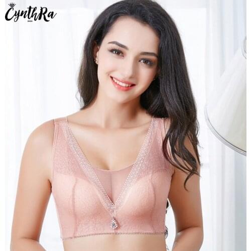 Underwear Women Sexy Lace Plus Size Bras Fat Large Wireless Seamless Adjustable Breathable Sexy Push Up Lingerie Free Shipping