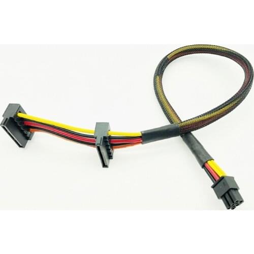 HDD SSD SATA Power Cable for Dell Vostro 3668 3667 3650 SATA Hard Drive SSD Power Supply 6Pin to Dual SATA Connector Adapter NEW