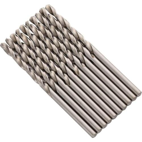 10pcs 3mm High-speed steel twist drills Full-grinding white Hand drill for Electrical Drill High quality drilling fast