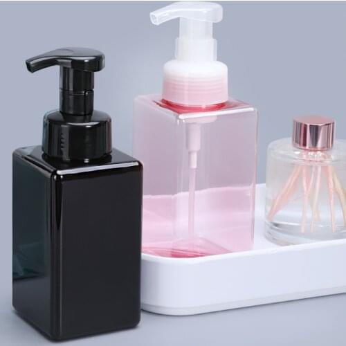 10Pcs of 450ml Square Foam Dispenser bottles PETG Pump Bottle for Soap Shampoo Bathroom Kitchen organizer High Quality