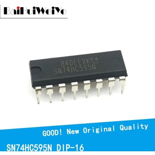 10PCS/LOTE 74HC595 74HC595N SN74HC595N DIP-16 New Original IC Quad operational amplifier chip DIP16 Good Quality Chipset