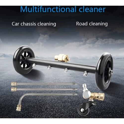 16 Inch High Pressure Car Washer 4000psi 4 Nozzle Undercarriage Under Body Chassis Cleaner Water Broom Road Cleaning Tool Kit