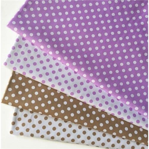 160cm Width Royal Purple Brown Polka Dot Printed 100% Cotton Fabric Animal Patchwork apparel quilting cushion sheet baby cloth