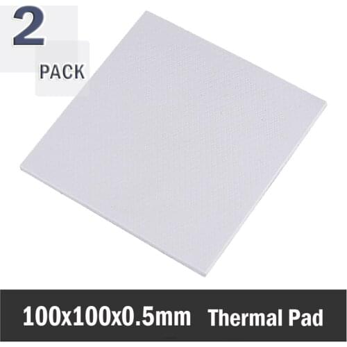 2Pcs Gdstime 100x100x0.5 MM CPU SMD DIP IC Chip Heatsink Conductive 100mm 0.5mm Thermal Pad