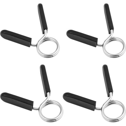CLISPEED 4PCS 25mm/28mm Dumbbell Barbell Clamps Spring Clip Collars for Powerlifting Cross Fit Weightlifting Gym