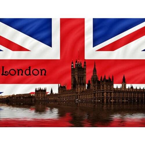 ArtBack 5d diy diamond painting british flag london icon full square rhinestone mosaic diamond embroidery home decor 20x25cm