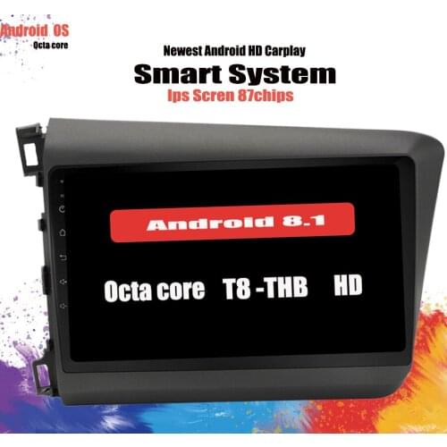 Android 10.0 2Din 10.1" Carplay Car Radio Stereo For 2011 2012 2013 2014 2015 Honda Civic GPS Mutimedia Player Tape Recorder