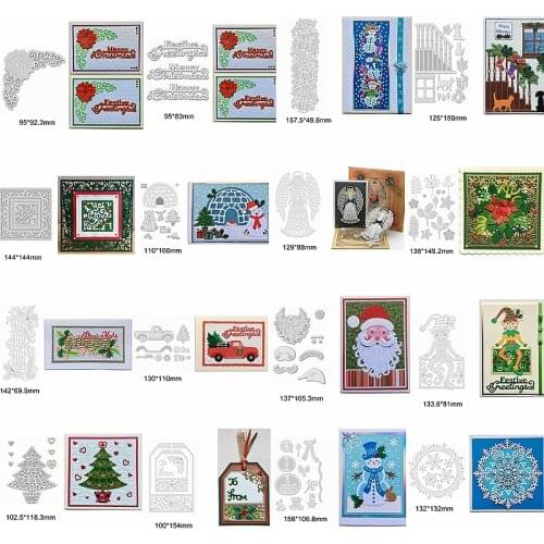 Metal Cutting Dies Lace Flower Animals Human Tree Angel Snowflake Merry Christmas Santa Make Cards Scrapbook Craft Stencils New