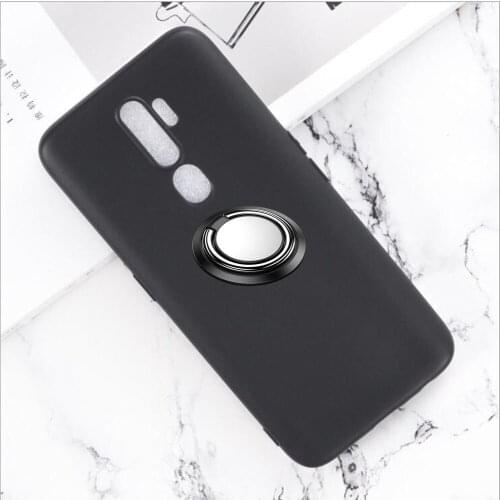 Soft Case For OPPO F15 F17 Pro K7 5G K7X A11X A1k A5 A9 2020 A5s A9x AX5s A7n A5 A3S Back Ring Metal Car Magnetic Holder Cover