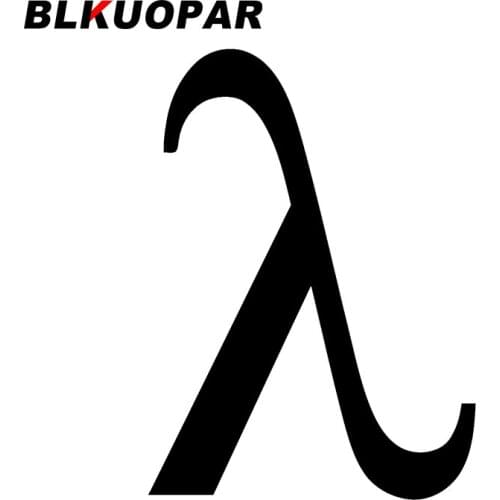 BLKUOPAR for Lambda Silhouette Car Stickers Die Cut Sunscreen Math Decal Funny Occlusion Scratch Vinyl Material Car Goods