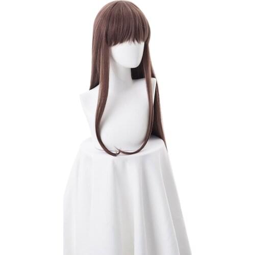 Anime Fruits Basket Tohru Honda Toru Brown Long Wig Cosplay Costume Heat Resistant Synthetic Hair Women Party Cosplay Wigs