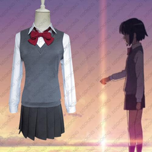 Kimi no Na wa Daily Uniform Your Name Miyamizu Mitsuha Cosplay Costume