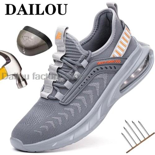 Steel Toe Work Shoes for Men Women Lightweight Work Sneakers Puncture Proof Safety Shoes Unisex 2021 Work Safety Boots Footwear