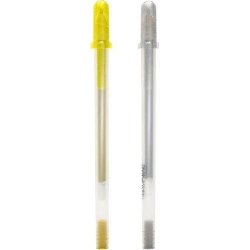 Sakura high gold silver pen wave sun hand-painted design black cardboard pen