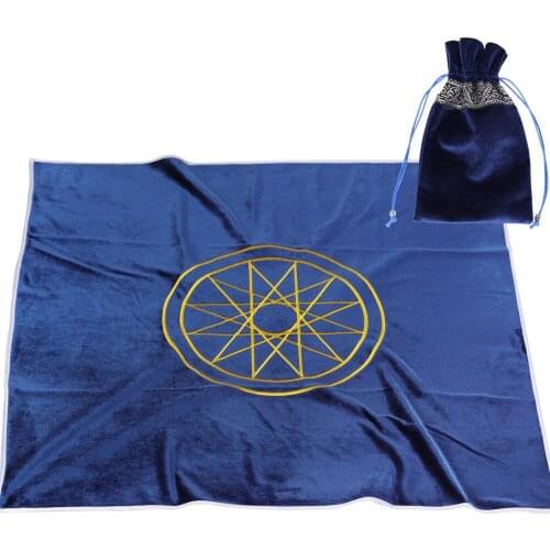 Witchcraft Supplies Tarot Tablecloth Divination Tarot Card Pad Mat Magic Pentacle Tarot Altar Table Cloth With Bag 80X80cm
