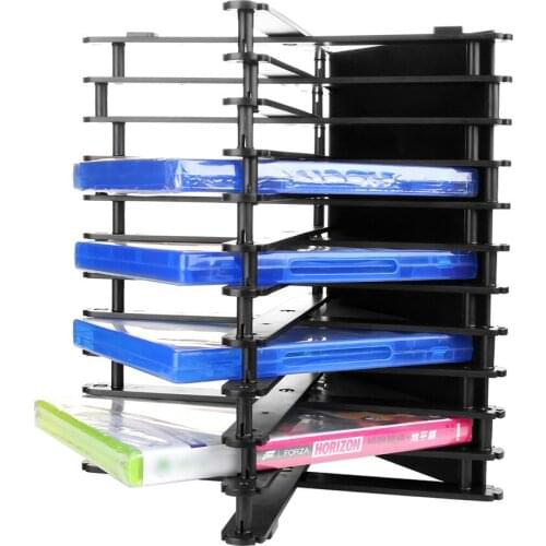 Multi-angle Foldable CD Storage Unit Rack Stand Disc Storage Holder for PS series for XBOX ONES Game Disc