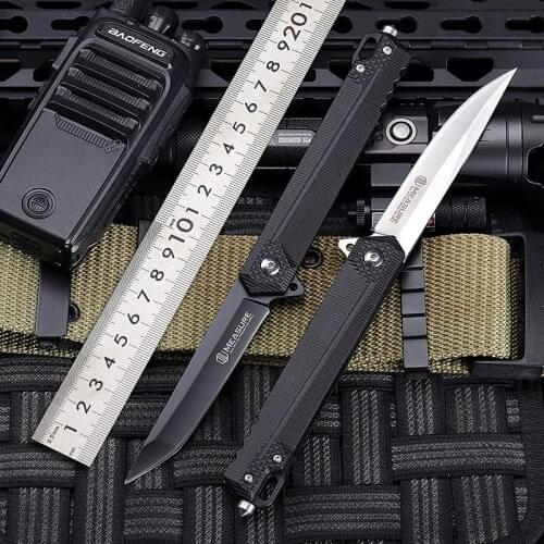 Fold Knife Outdoor Army Knife Field Survival Multi-function Knife Short Knife Self-defense D2 Fruit Knife Mountaineering Knife