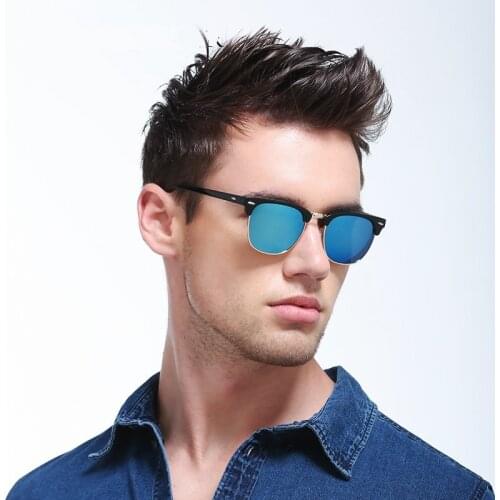 Vintage Polarized Sunglasses Women/Men Semi-Rimless Brand Designer Half Frame Sun Glasses Classic Oculos De Sol UV400