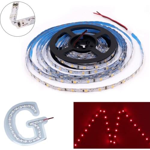 5M S Shape LED Strip Light 12V SMD2835 60Leds/m Flexible Tape Ribbon DIY Foldable Bendable Stripe Light for Channel Letter