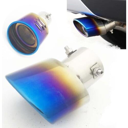 High quality Universal Practical Multi-functional Durable Burnt Color Car Exhaust Muffler Straight Stainless Steel Silencer Tip